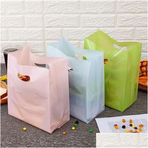 Sacs d'emballage en gros couleur unie salade lumière alimentaire sac en plastique dessert emballage aliments cuisson boulangerie gâteau fourre-tout magasin de cosmétiques sacs hors Dhvr9