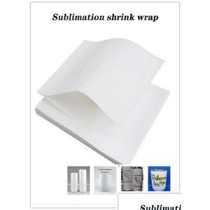 Sacs d'emballage En gros Sublimation Shrink Wrap Film Sac 100Pcs Lot Papier d'emballage pour Skinny Tumbler Regar Verre à vin 135X260Mm 180X2 Dhgzu