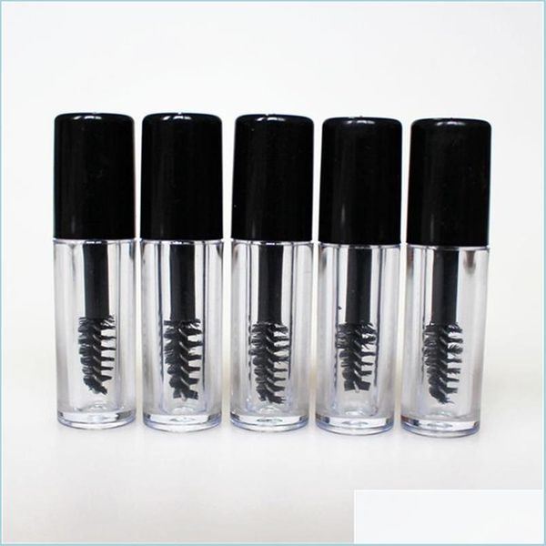 Bouteilles D'emballage 0 8Ml Vide Mascara Tube Flacon De Crème Pour Les Cils / Liquide Bouteille Échantillon Récipient Cosmétique Avec Bouchon Noir Intérieur Anti-Fuite Dhxtc