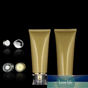 Verpakking flessen 100 g 100ml lege zachte buis goud plastic emulsie gezichtsreiniger huidverzorging cosmetische container hoogwaardige handcrème squeeze