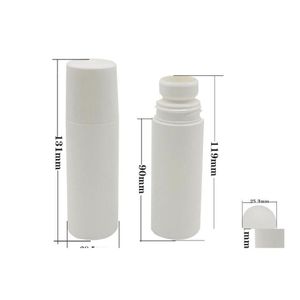 Verpakkingsflessen 100 ml witte rol plastic fles lege rol 100cc rollon bal deodorant per lotion lichtcontainer sn2634 druppel deli dhzk3