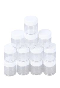 Flessen verpakken 12 stuks lege doorzichtige plastic slijmgunstpotten wijde opening hervulbare containers met deksels voor ambachten cosmetica lotion7153496