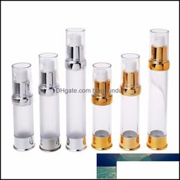 Verpakkingsflessen 15/20/30 ml Travel Airless Bottle Pump Lege Spray Cosmetische Vacuüm Lotion Opslag Jars Factory Prijs Expert Design Qu Otol4