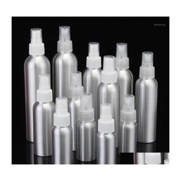 Verpakkingsflessen 1x 30/50/100/120/150/250 ml Spray Atomiser Refilleerbare fles Aluminium Metaal Lege mistpomp Verstuiver cosmetische druppel D DHWHQ