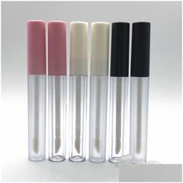 Verpakkingsflessen 2,5 ml Frosted Clear Lip Lip Gloss Containers Tube Deksel Balse Deksels Borstel Tip Applicator Wand Rubberen Stoppers Drop del Dhplr