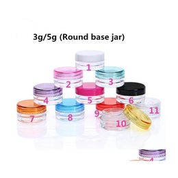 Bouteilles d'emballage 3G 5G Récipients en plastique Boîte de bocaux Bouteille transparente Pots de crème cosmétique vides L 5Ml Container Drop Delivery Office S Dhpk4