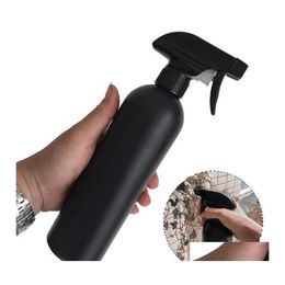 Botellas de embalaje 500Ml Desinfectante Alcohol Spray recargable Gran capacidad Color negro Envases de plástico para botella de viaje Gota Deli Ot9Vf