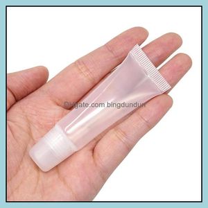 Bouteilles d'emballage 50 pièces 8 ml rechargeable clair vide brillant à lèvres baume conteneurs tubes souples bouteille cosmétique accessoires de maquillage goutte livraison Otuxk