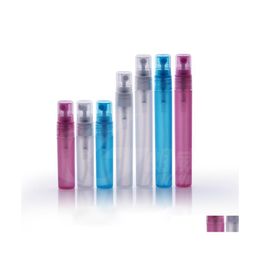 Bouteilles d'emballage 5ml 8ml 10ml Bouteille de pulvérisation en plastique vide cosmétique par conteneur avec des flacons d'échantillon de buse d'atomiseur de brume 459 N2 Drop de Dh97E