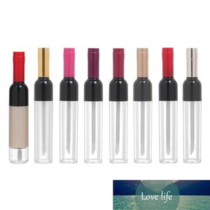 Pakkingflessen 5 ml Wijnvormige Lip Gloss Buis Bulk Zilver / Goud / Rood Herbruikbare schuld met Wand Cosmetische Verpakking Container Groothandel