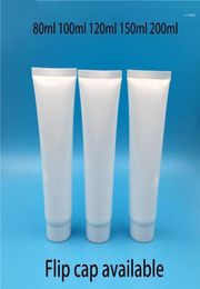 Bouteilles d'emballage 80 ml 100 ml 120 ml 150 ml 200 ml en plastique blanc tube cosmétique nettoyant pour le visage à la main