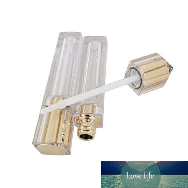Botellas de embalaje 8ML Tubos de brillo de labios Acrílico Oro Plata Líquido Lápiz labial Embalaje Envases cosméticos Varita de brillo de labios cuadrado con espejo