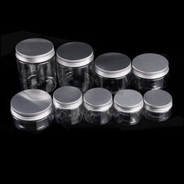 Verpakkingsflessen doorzichtige plastic pot en deksels lege cosmetische containers make -up doos reisverpakkingsfles 30 ml 40 ml 50 ml 60 ml 80 ml 100 ml dhamp