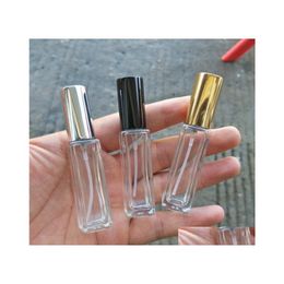 Botellas de embalaje Vidrio portátil transparente por botella de spray 10Ml 20Ml Envases cosméticos vacíos con atomizador Gold Sier Cap Fragancia Sn42 Dhsan