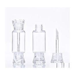 Verpakkingsflessen Diy lege glanzende buizen met borstel 5 ml plastic schattige snoepvorm lipglosss buis cosmetisch monstercontainers drop dhkmw