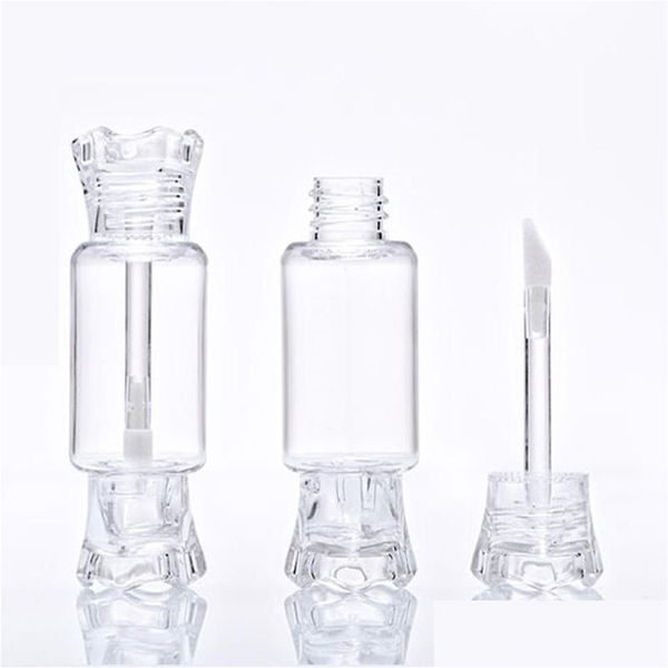 Bouteilles d'emballage bricolage tubes de brillant vides avec brosse 5 ml en plastique forme de bonbon mignon tube de brillant à lèvres contenants d'échantillons cosmétiques Dro Dhgarden Dhfpb