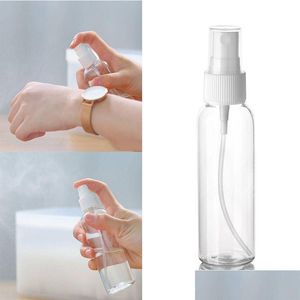 Verpakking Flessen Diy Lege Transparante Plastic Spray Fles Verstuiver Pompen Voor Essentiële Oliën Reizen Per Bk Draagbare Make-Up Tool 15Ml Dhjn6