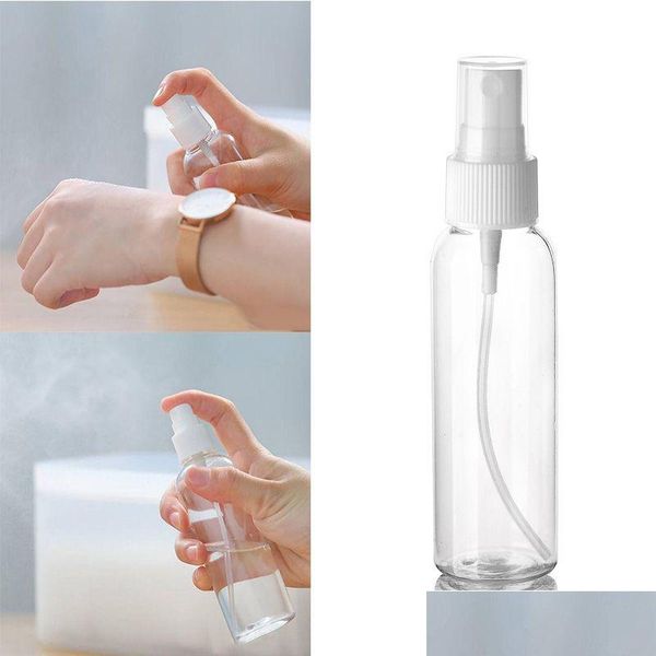 Botellas de embalaje Diy Vacío Botella de aerosol de plástico transparente Bombas atomizadoras para aceites esenciales Viajes por Bk Herramienta de maquillaje portátil 15Ml Dhjn6