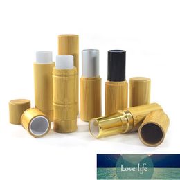 Verpakkingsflessen lege bamboe lippenstift container goud zilver cosmetische lip balsem buis zelfgemaakte diy make-up 15pcs / lot