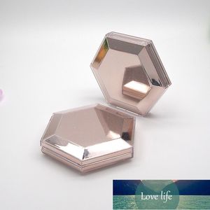 Verpakkingsflessen lege compacte poeder container zeshoekige dia, 54mm make-up verpakking hoge lichtblush met spiegel