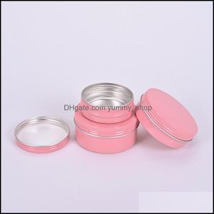 Verpakkingsflessen lege roze aluminium lippenbalsemcontainers cosmetische cr￨me potten tinnen ambachten Pot fles 60 ml 100 ml 150 ml drop levering off othu6