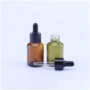 Bouteilles d'emballage Flacon compte-gouttes en verre avec pipette pour les yeux 30 ml d'huiles essentielles rechargeables Réactif d'aromathérapie Liquid Drop Delivery Otrt7