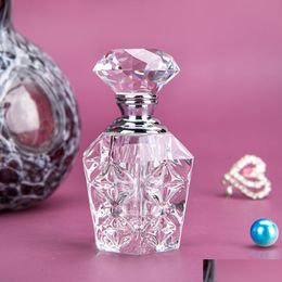 Botellas de embalaje L Clear Vintage Crystal por botella vacía Mini recargable Home Wedding Decor Traveling Gift para mujeres Drop Delivery Dhbf7