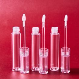 Verpakking Flessen Lip Gloss Tube Lege 5ML Lipgloss Buizen Ronde Transparante Lippen Glossen-buizen met Wand Clear T2I52808