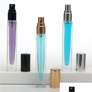 Bouteilles d'emballage Mini flacon pulvérisateur de parfum rond en verre transparent huile essentielle atomiseur voyage portable vide cosmétique 10 ml Dro Dhgarden DH24S