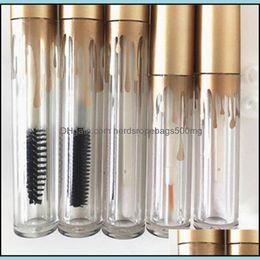 PACKING BELEIDSEN Office School Business Industrial 4ml 2,5 ml Lipgloss Plastic Box Containers Lege gouden buis eyeliner wimper mini lip glos