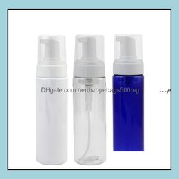 Botellas de embalaje Oficina Escuela Negocios Industrial New200Ml Dispensadores de espuma Bomba de jabón 3 colores Recargable Líquido Plato Mano Cuerpo Suds Tra