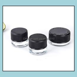 PACKING BELEIDSEN Office School Business Industrial 5ml 9 ml Wax Glass Jar Bottle met kindvrij deksel voor droog hij DHRWS