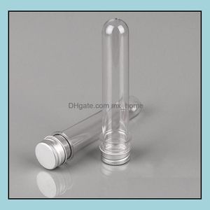 Bouteilles d'emballage Bureau Business Business Industrial 40ml Masque transparent Bath Bath Salt Test Pet Tube Pet With aluminium DHXN5