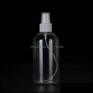 Bouteilles d'emballage Bureau École Business Industriel 250 ml Pet Plastique Transparent Forme ronde Bouteille pour cosmétiques Liquide Désinfectant pour les mains Dis