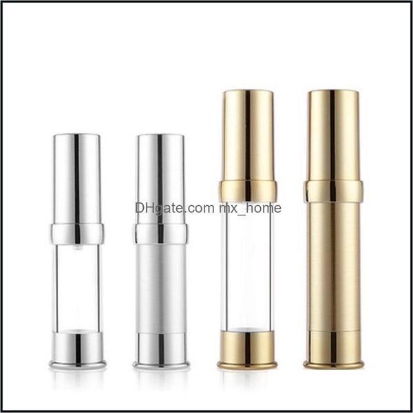 Bouteilles d'emballage Office School Business Industrial 5Ml 10Ml 15Ml 20Ml 30Ml As Airless Lotion Pump Bottle Stam Gold Uv Vacuum Essential Oil