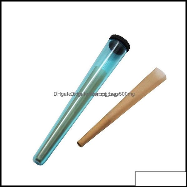 Bouteilles d'emballage Bureau École Business Industriel 110mm Pre Roll Emballage Plastique Conique Preroll Doob Tube Joint Titulaire Fumer Con Dhpyv