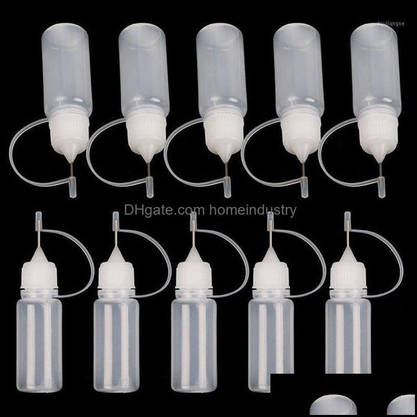 10 Pcs 10 Ml Pe Colle Applicateur Aiguille Squeeze Bouteille Pour Papier Quilling Bricolage Scrapbooking Artisanat Sswell Dh0Xw