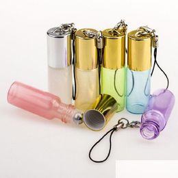 Botellas de embalaje Pearl Lustre Roll Pendant L 5Ml Pearlescent Botella de aceite esencial portátil por bola con entrega de gota Office School Dhlbz