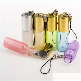 Bouteilles D'emballage Perle Lustre Rouleau Pendentif Bouteilles L 5 Ml Nacré Portable Bouteille D'huile Essentielle Par Boule Avec Drop Delivery Office Dhfkc