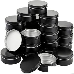 Verpakking Flessen Ronde Aluminium Blikjes Met Schroefdop Deksels Metalen Lege Thee Opbergtas Cosmetische Crème Lippenbalsem Potten Containers Drop Ot6Fl