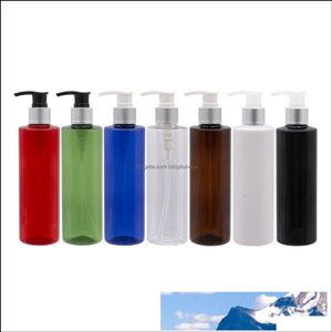 Verpakkingsflessen Sier Collar Lotion Cosmetische fles lege shampoo plastic container voor cr￨me vloeistof zeep persoonlijke verzorging 250 ml drop de otybl