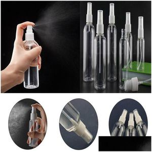 Bouteilles d'emballage Transparent Vide Spray 50Ml En Plastique Mini Récipient Rechargeable Cosmétique Désinfectant Récipients D'alcool Drop Deliver Dhbzy