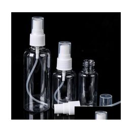 Verpakkingsflessen transparant lege spray 80 ml plastic mini -hervulbare container cosmetische desinfectiemiddelen alcoholcontainers druppel leveren dhais