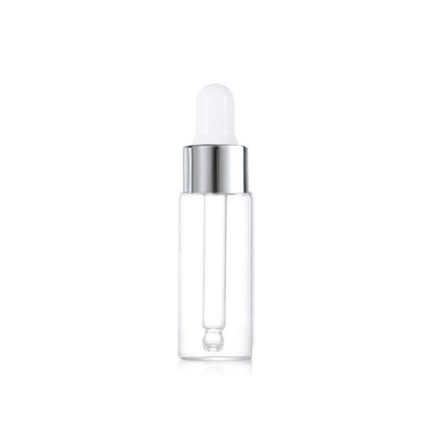 Bouteilles d'emballage en gros 1 2 3 5 ml mini flacon compte-gouttes en verre transparent rechargeable flacon vide pour les yeux avec pipette pour cosmétique par Dhfb9