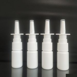 Bouteilles d'emballage en gros 1000 pièces 10 ml blanc vide en plastique flacon pulvérisateur nasal atomiseurs nasaux livraison directe bureau école entreprise Otsup