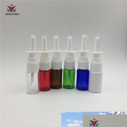 Bouteilles d'emballage en gros 1000pcs 10ml Pet Muti-Color Médical Nasal Mist Atomiseur Vaporisateur Bouteille Drop Livraison Bureau École Entreprise à Dhmug