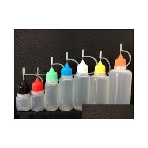 Bouteilles d'emballage en gros 100 pièces pointe d'aiguille vide pratique à remplir avec une bouteille en plastique de jus E 5 ml 10 ml 15 ml 20 ml 30 ml 50 ml goutte Del Oteib