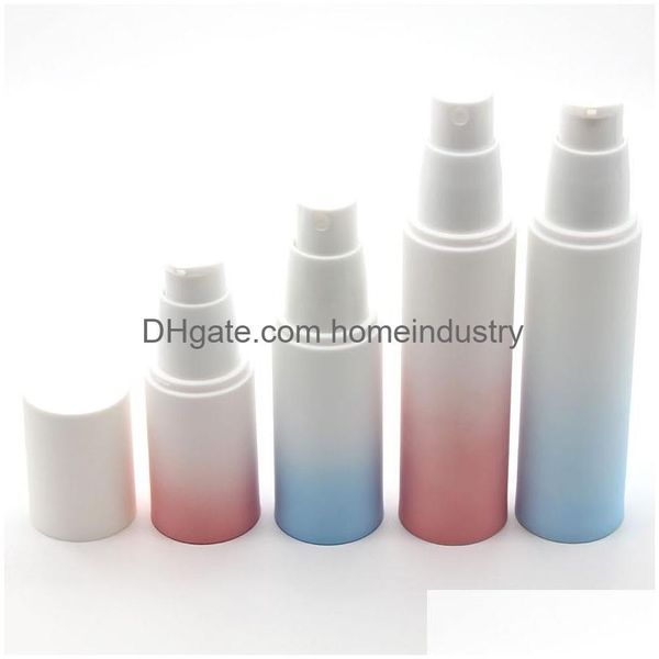 Botellas de embalaje al por mayor 15 ml de 30 ml de gradiente de botella sin aire Bomba de crema de crema recipiente de plástico Spray 50 ml de dispensador cosmético f dhdf6