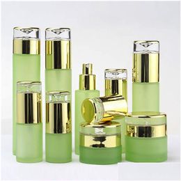 Bouteilles d'emballage en gros 20Ml 30Ml 40Ml 60Ml 80Ml 100Ml 120Ml Verre Vaporisateur Lotion Crème Pots Vides Cosmétiques Conteneurs Avec Pla Dhren