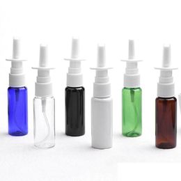 Verpakkingsflessen Groothandel 20 ml Lege Medical Spray Bottle Packaging met rechte nasale plastic geneeskunde vloeistof druppel levering kantoor DHTSM